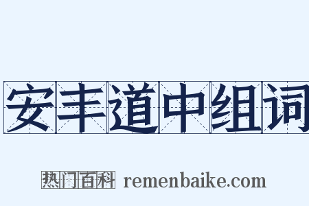 安丰道中组词是什么意思的图片